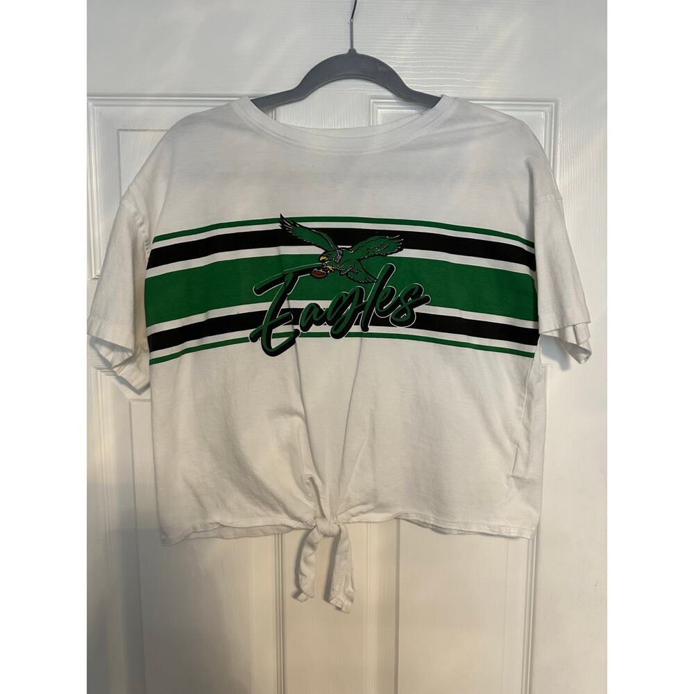 Philadelphia Eagles WEAR by Erin Andrews Tie Front Top